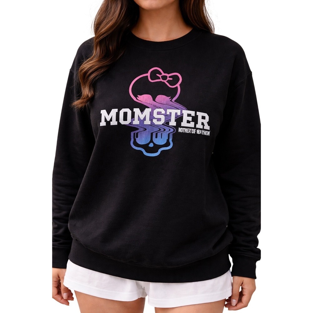 Monster High Momster Sweatshirt‎ Black Gildan Heavy Blend Graphic Pullover Large
